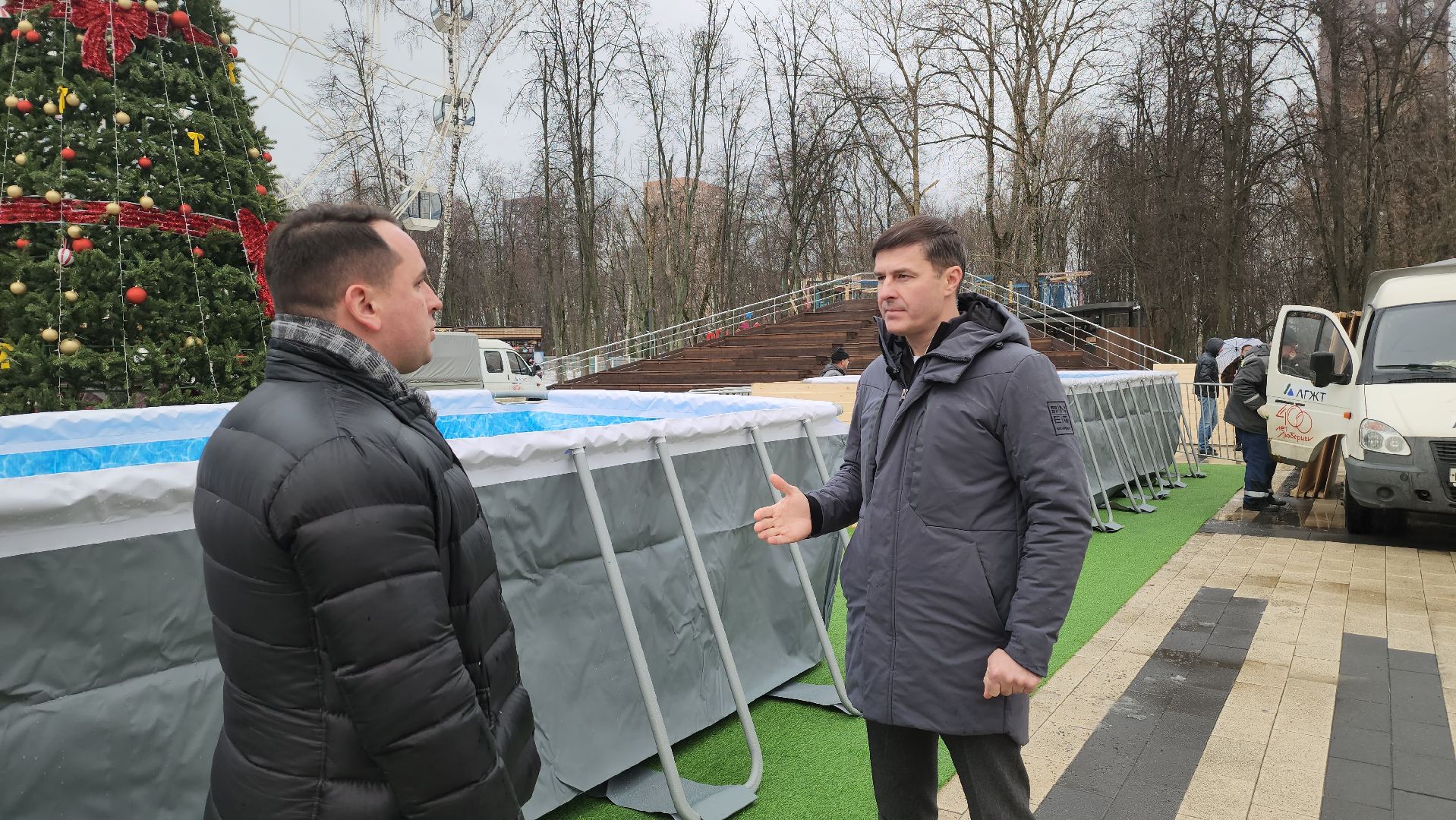 люберцы, наташинский парк, купели, крещение, глава городского округа люберцы владимир волков, вертикалки,