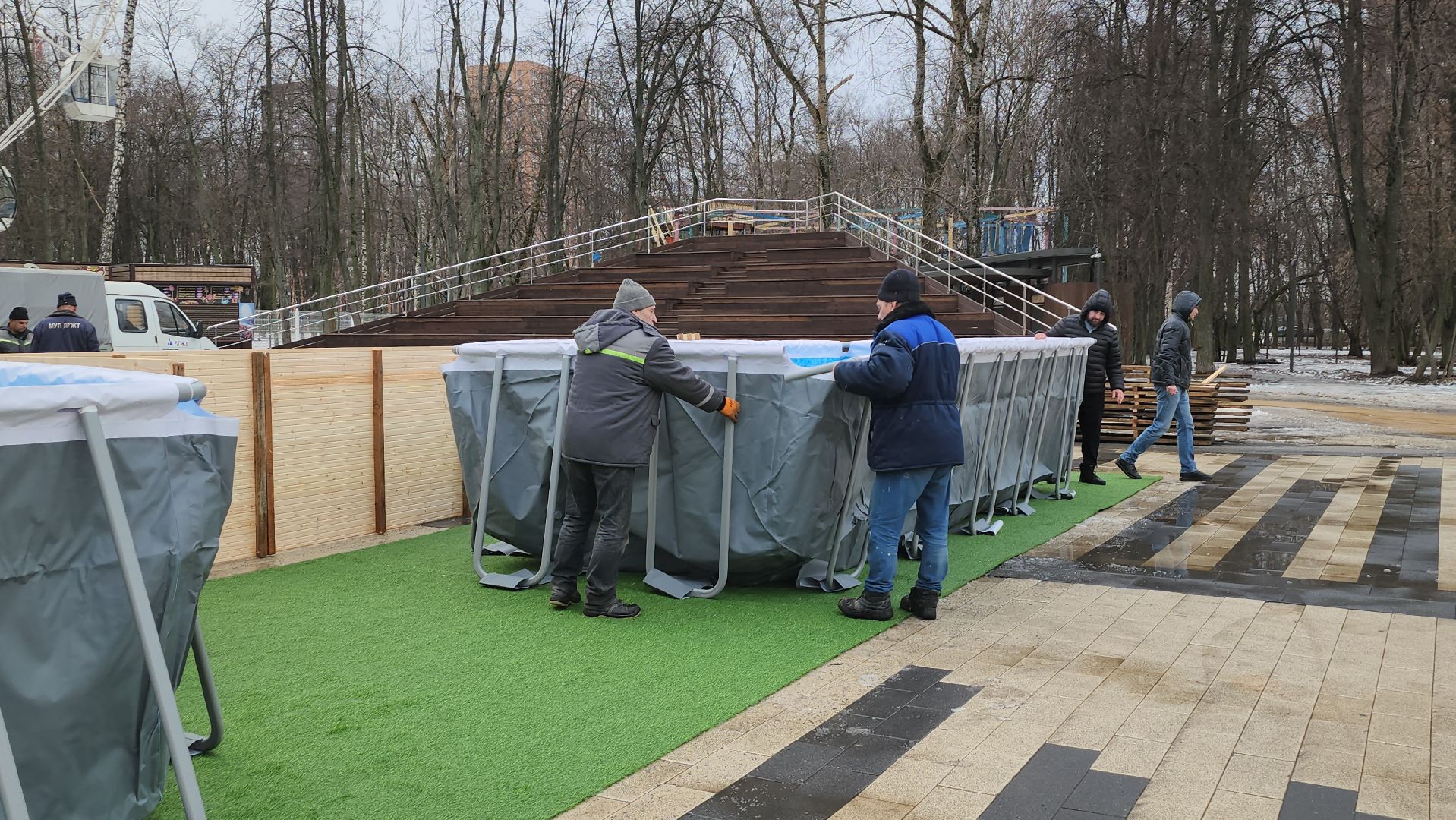 люберцы, наташинский парк, купели, крещение, глава городского округа люберцы владимир волков, вертикалки,