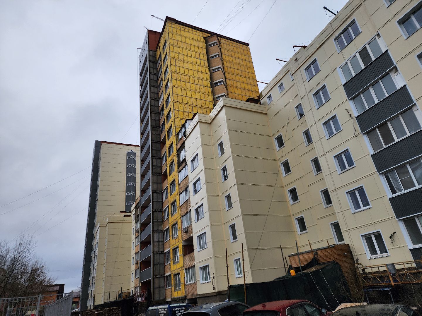 Чехов, улица Дружбы, жилой комплекс Посейдон, капитальный ремонт фасада, вертикалки,