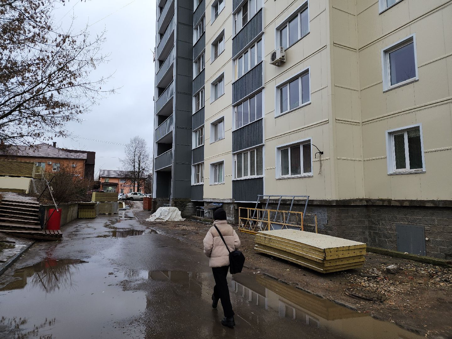 Чехов, улица Дружбы, жилой комплекс Посейдон, капитальный ремонт фасада, вертикалки,