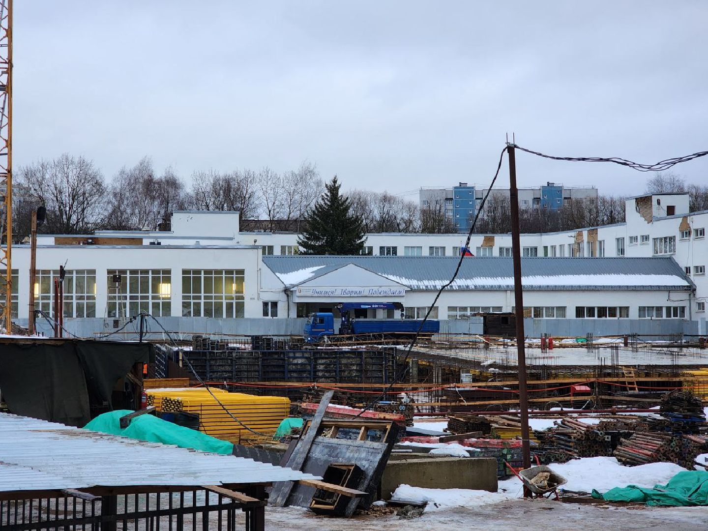 солнечногорск, пристройка, гимназия, вертикалки, строительство,