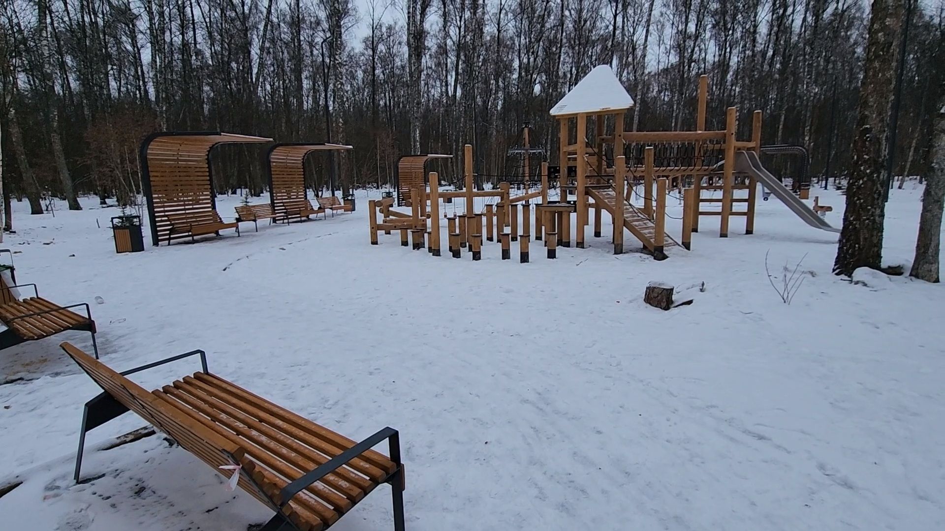 Чехов, микрорайон губернский, лесопарк, парковая зона отдыха, строительство, благоустройство, тюбинговые горки, программа Парки в лесу, губернатор московской области, вертикалки,