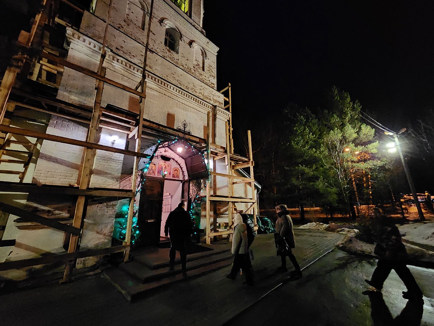 Чехов, деревня Ваулово, Троицкий храм, Крещение, крещенские купания, купель,