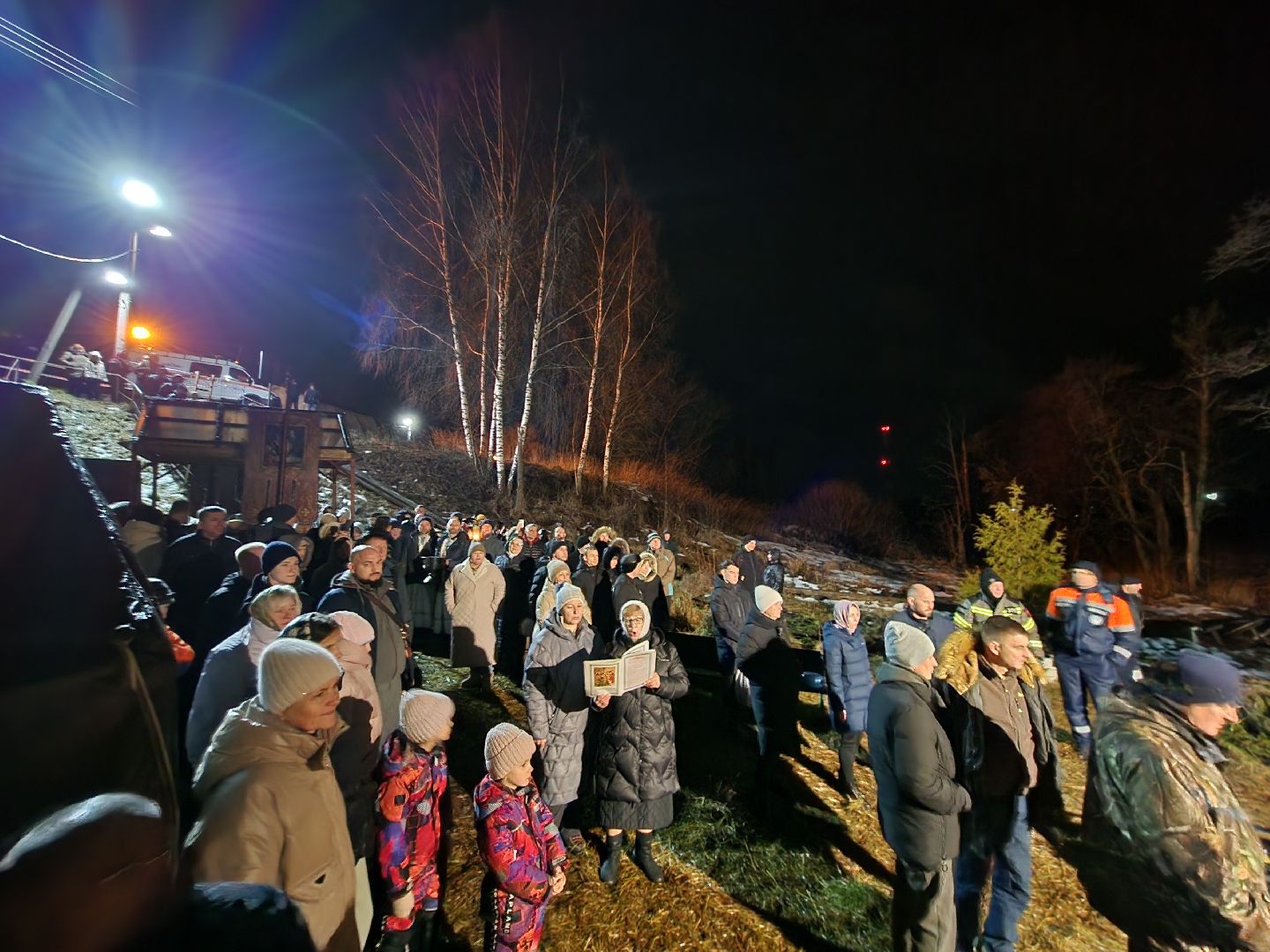 Чехов, деревня Ваулово, Троицкий храм, Крещение, крещенские купания, купель,