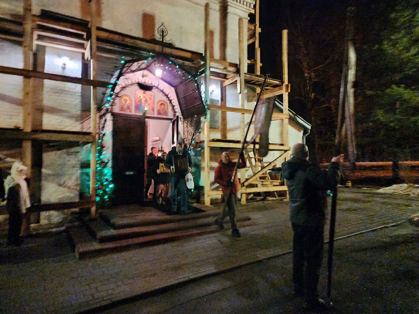 Чехов, деревня Ваулово, Троицкий храм, Крещение, крещенские купания, купель,