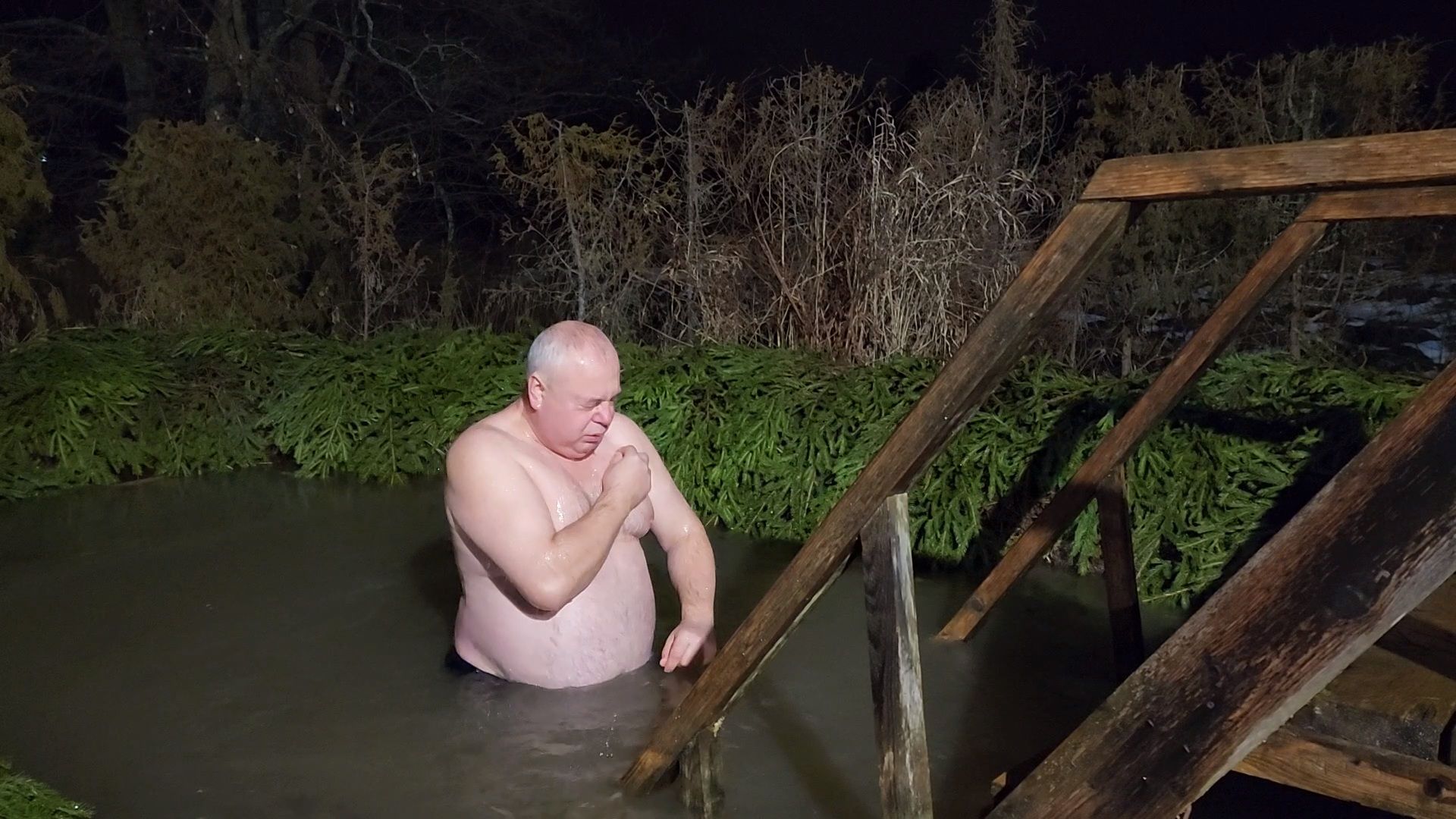 Чехов, деревня Ваулово, Троицкий храм, Крещение, крещенские купания, купель,