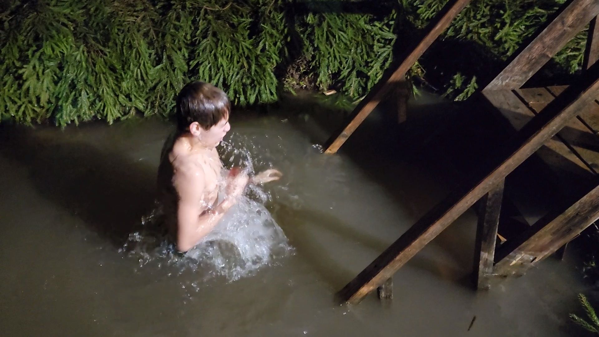 Чехов, деревня Ваулово, Троицкий храм, Крещение, крещенские купания, купель,