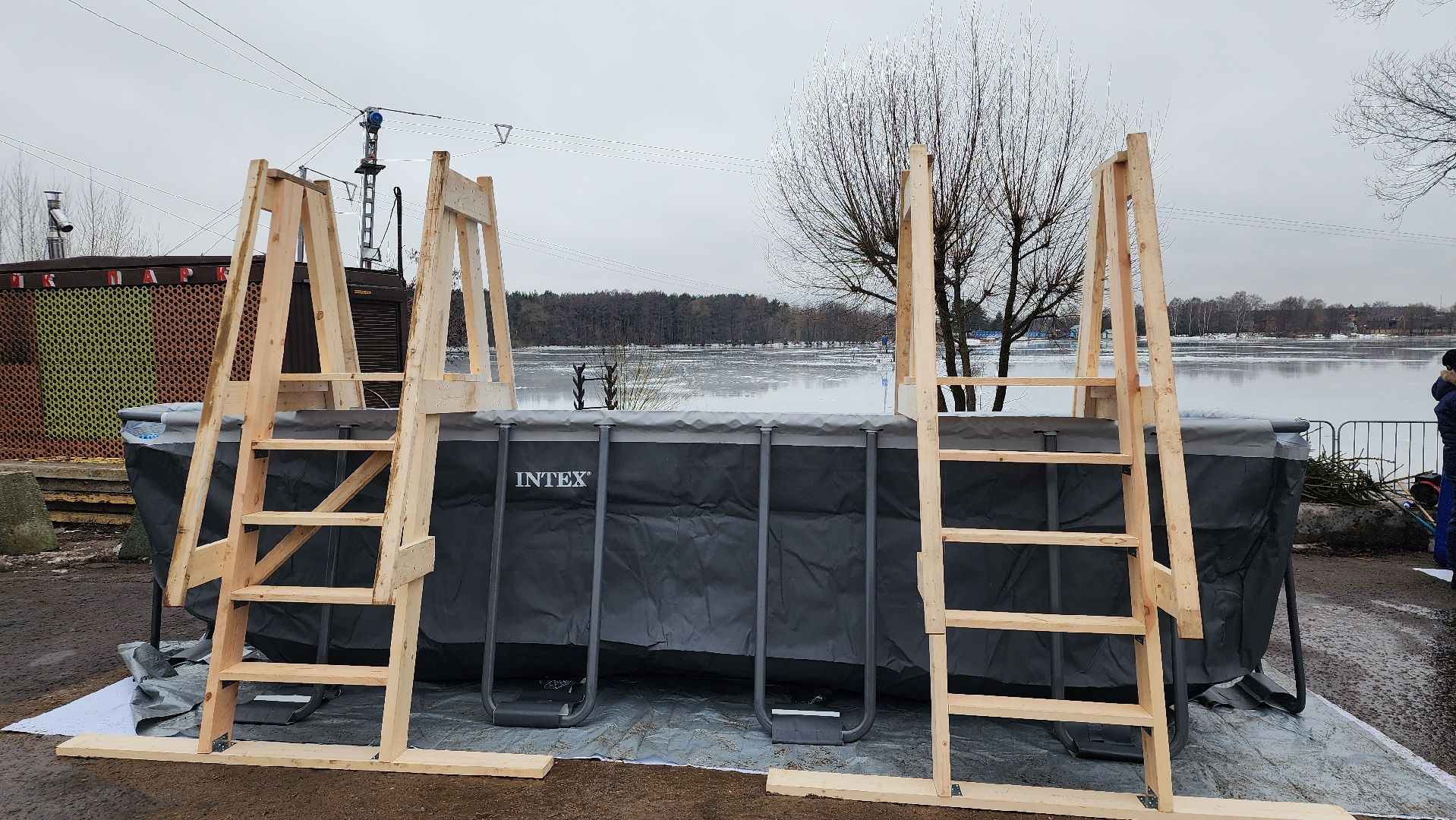 Крещение, установка купели, крещенские купания,