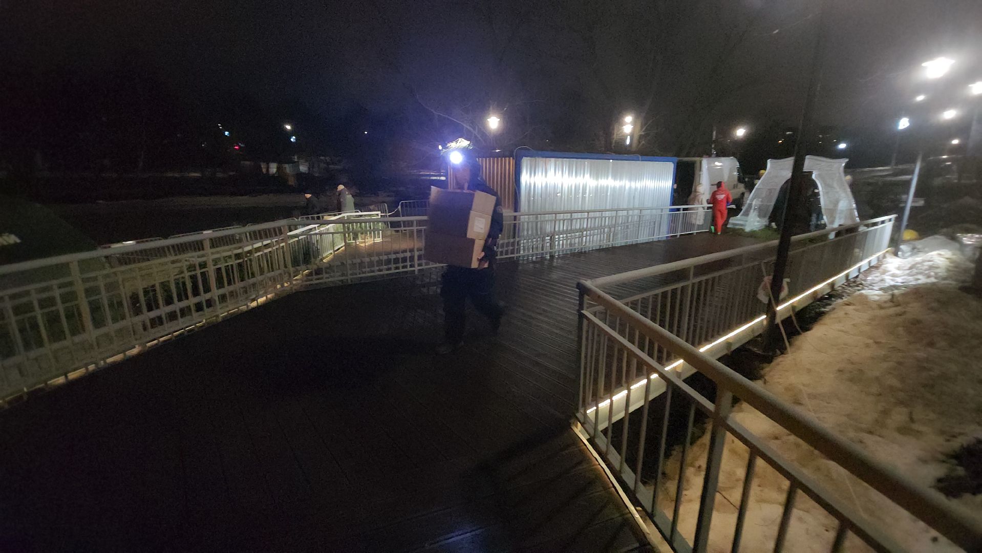 долгопрудный, крещение господне, ледяные фигуры, купели, арка, крестный ход,