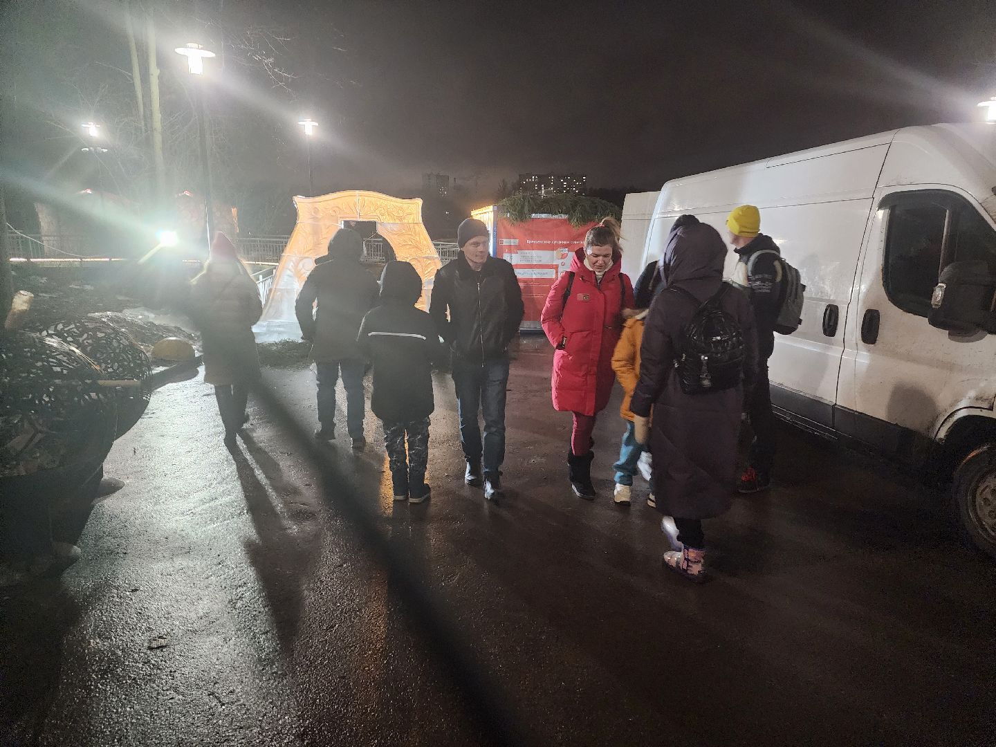 долгопрудный, крещение господне, ледяные фигуры, купели, арка, крестный ход,