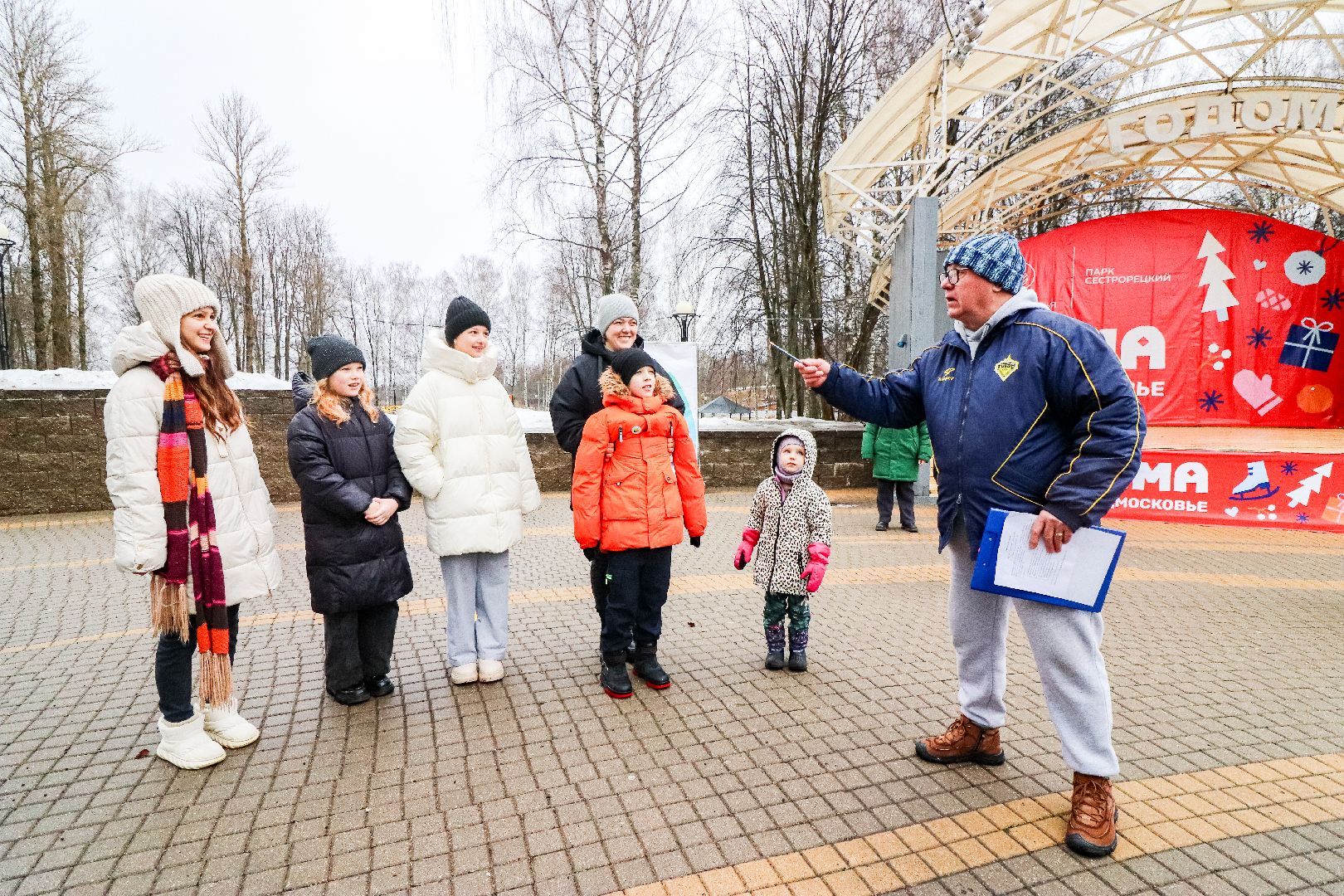 Клин, общество, парки, спорт, игры с детьми, зима в подмосковье, вертикалки,