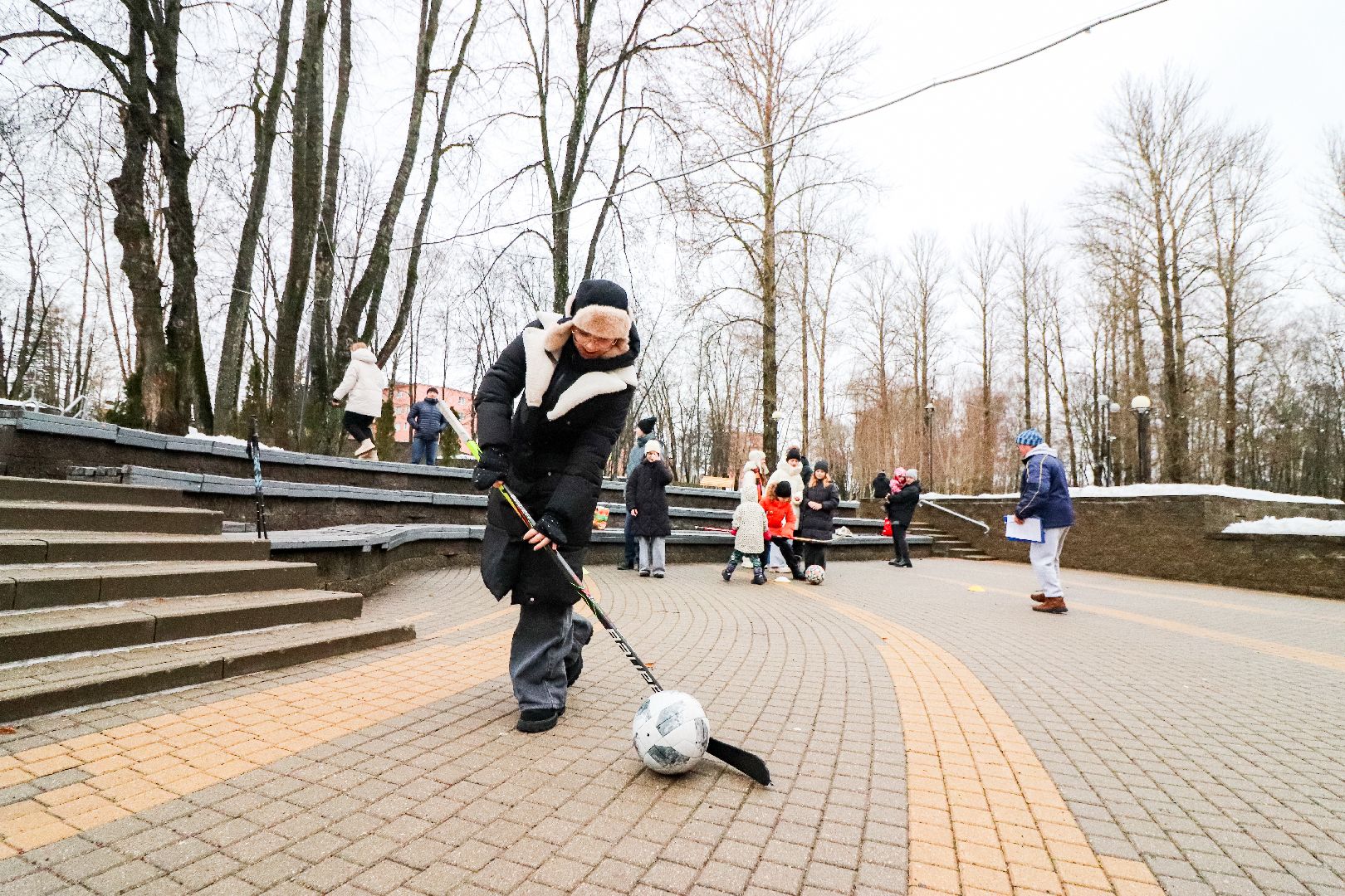 Клин, общество, парки, спорт, игры с детьми, зима в подмосковье, вертикалки,
