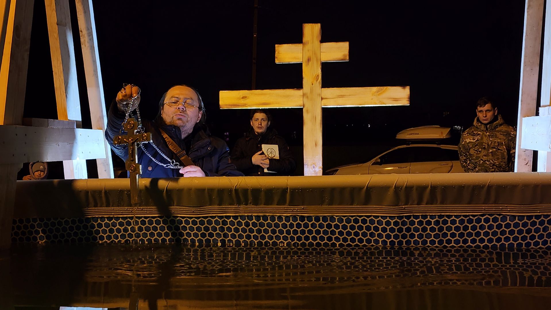 Крещение, освящение воды, крещенские купания, Троицкий приход,