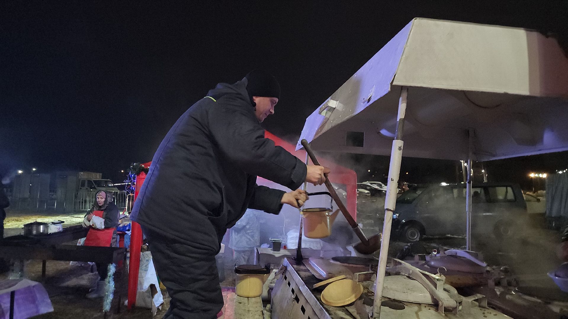 Крещение, Еда, монастырь, Истра, зима в подмосковье,