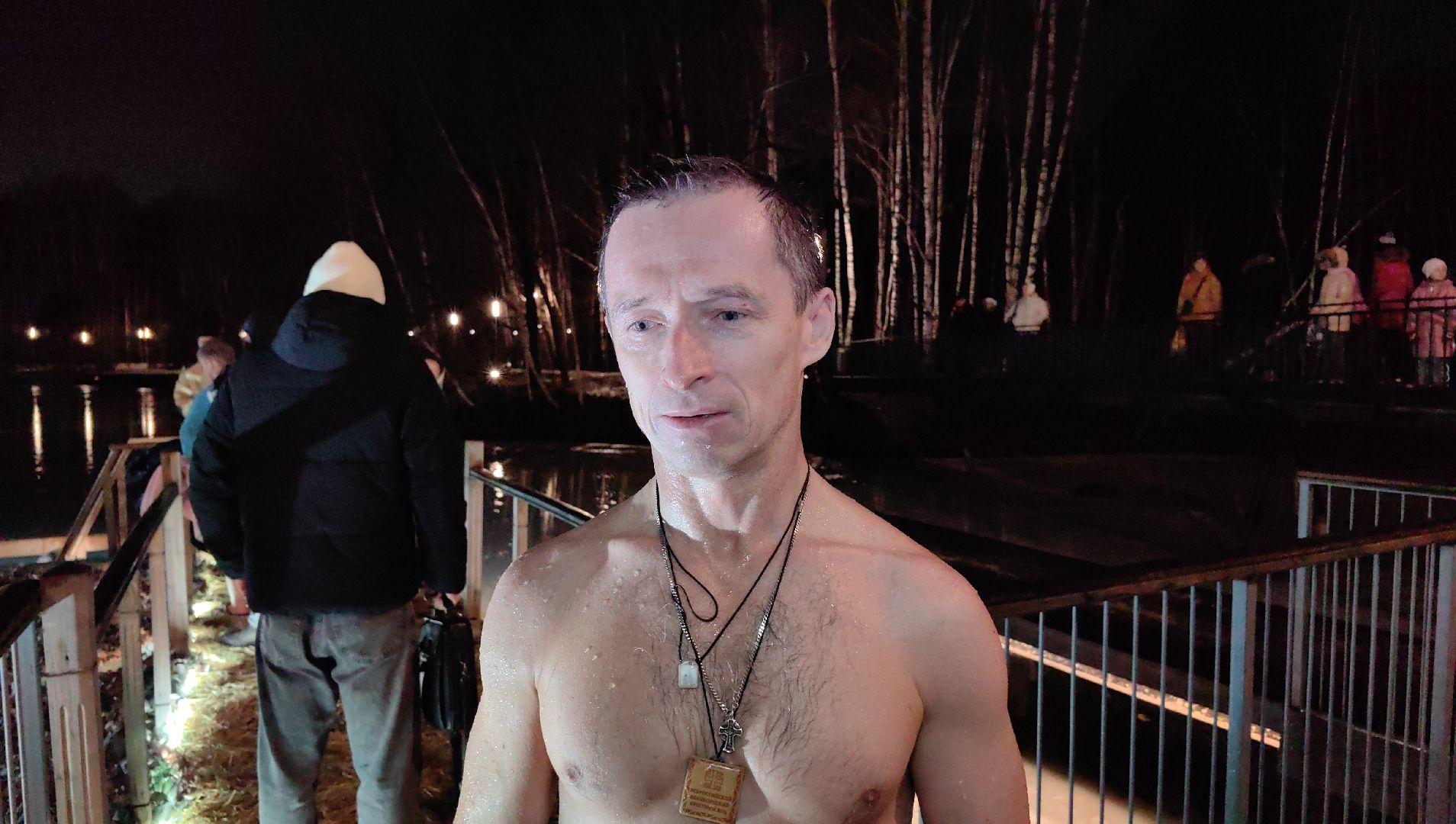 крещение, купания, купель, озеро, храм, космонавт,