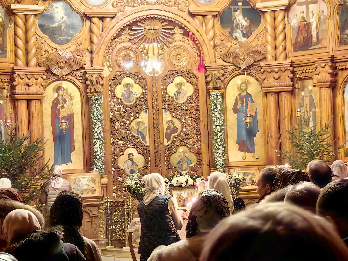 крещение, крестный ход, купание, верующие, озеро, Храм Преображения Господня,