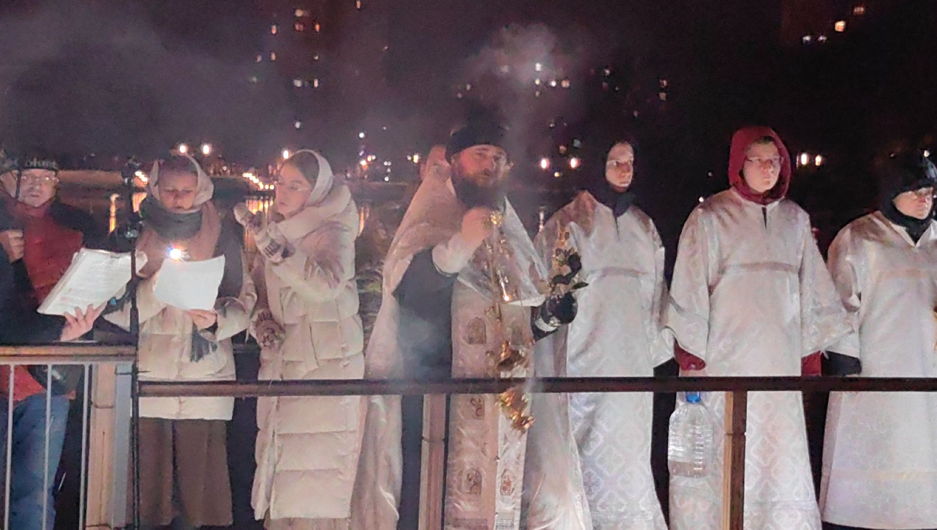 крещение, крестный ход, купание, верующие, озеро, Храм Преображения Господня,