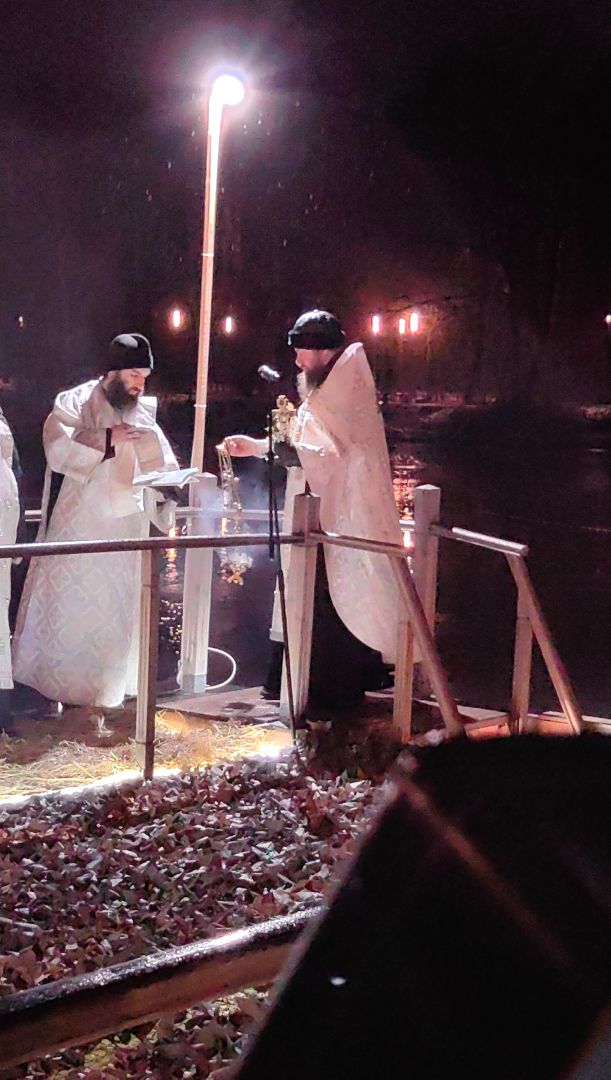 крещение, крестный ход, купание, верующие, озеро, Храм Преображения Господня,