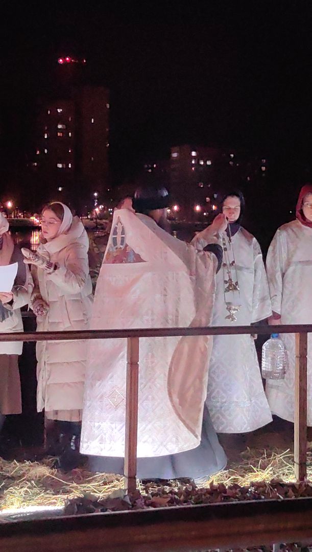 крещение, крестный ход, купание, верующие, озеро, Храм Преображения Господня,