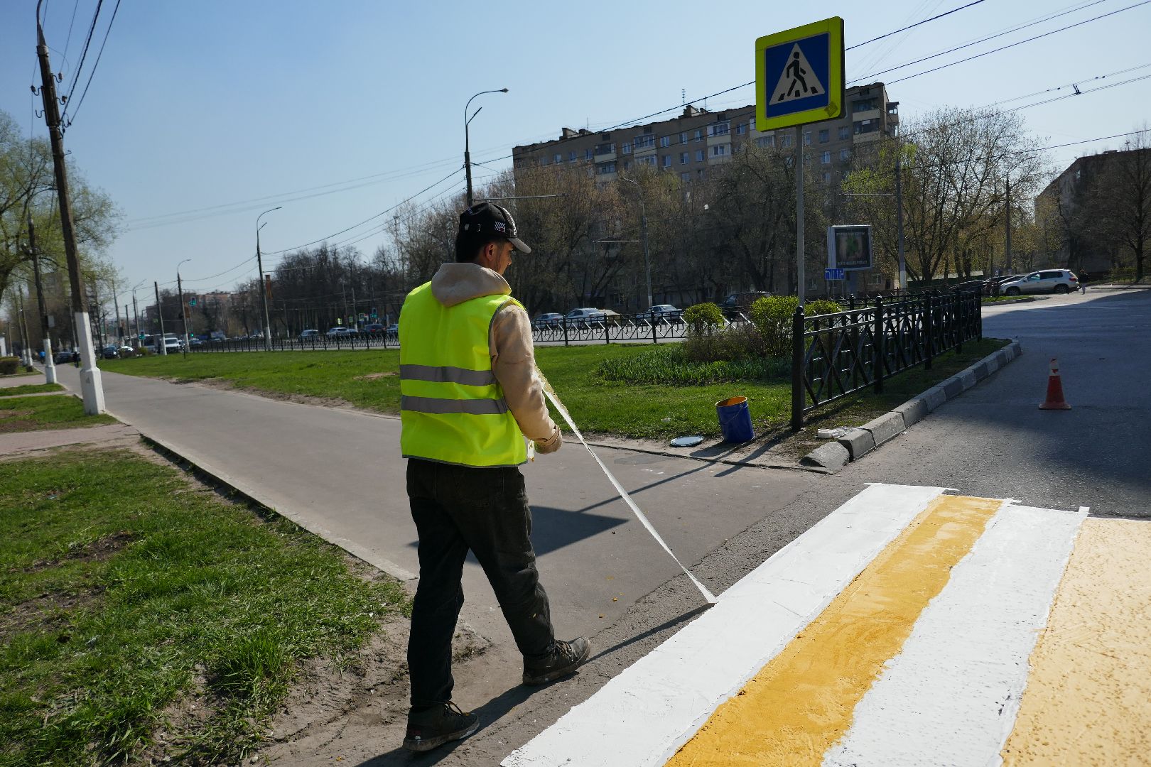 Подольск, зебра, дорожная разметка