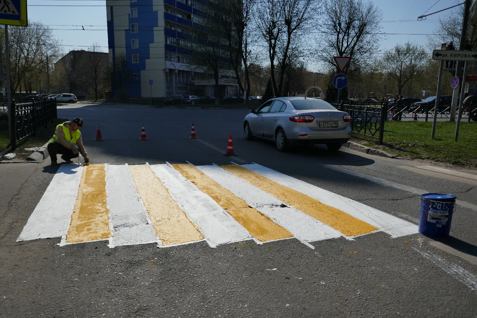 Подольск, зебра, дорожная разметка