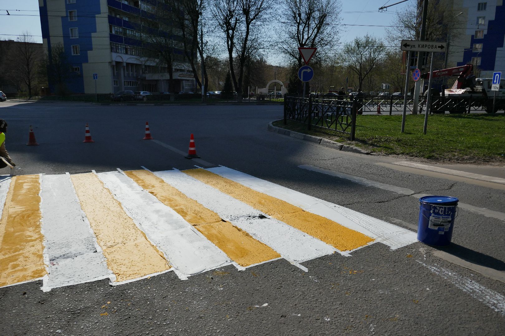 Подольск, зебра, дорожная разметка