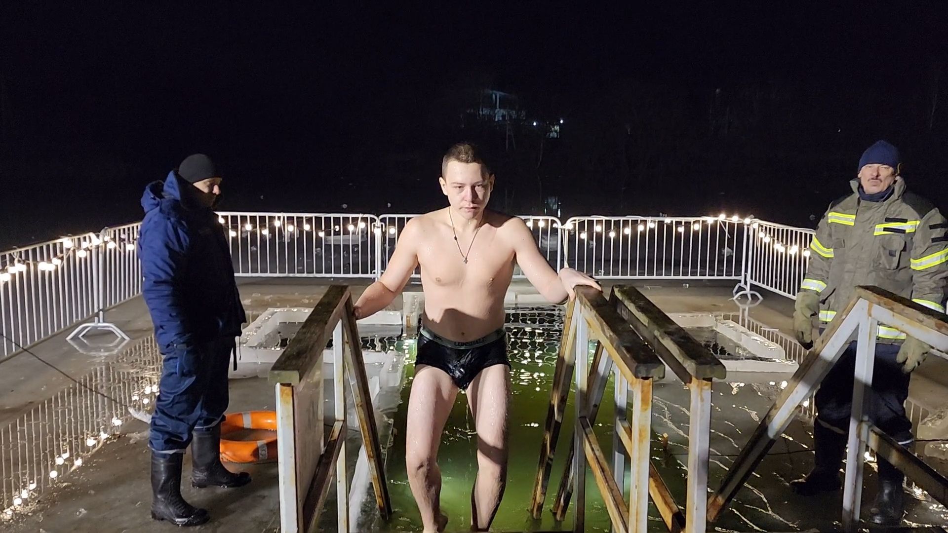 Бронницы, крещение господне, Крещение в Бронницах, Впервые окунулся,