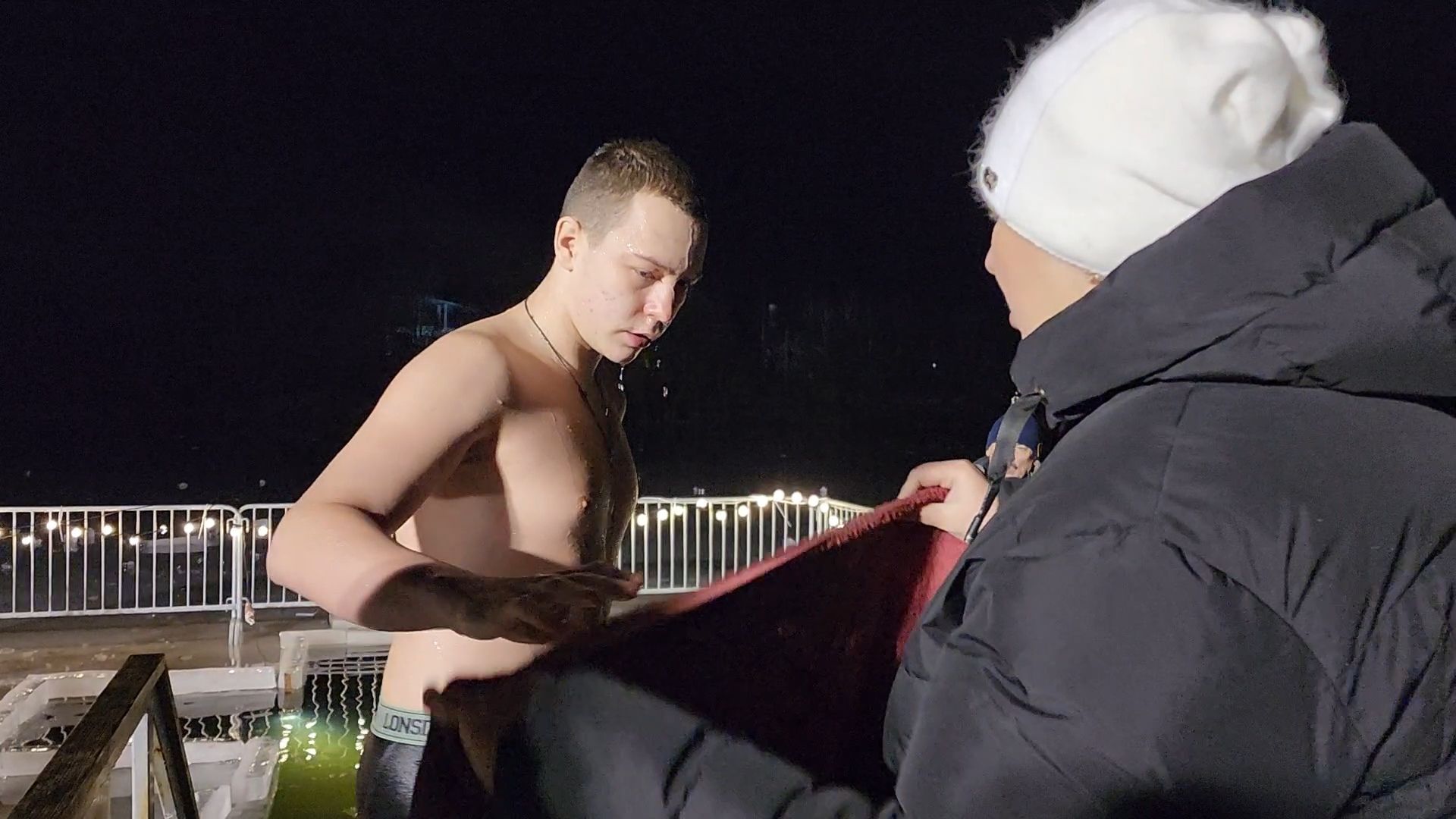 Бронницы, крещение господне, Крещение в Бронницах, Впервые окунулся,