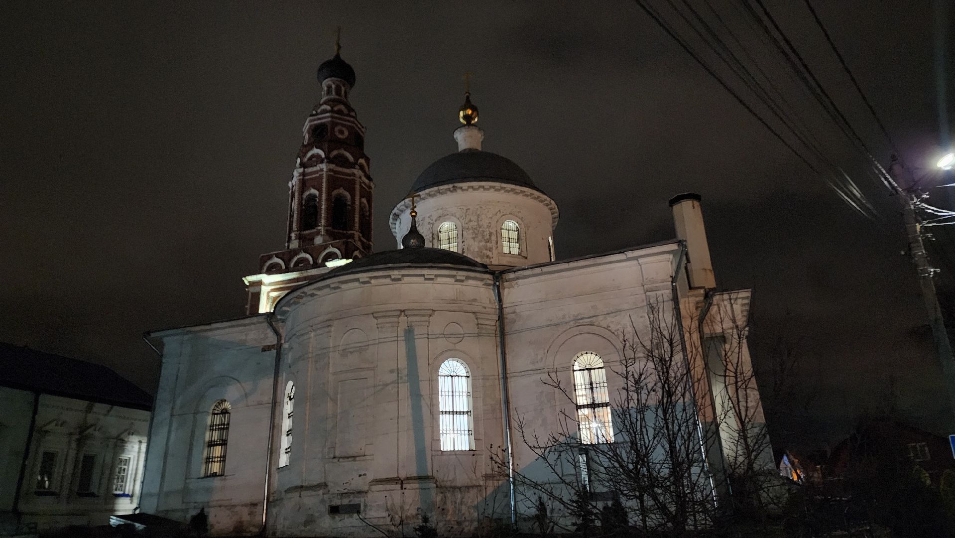 Бронницы, Иерусалимский храм, освящение воды, Ночное богослужение в Крещение,