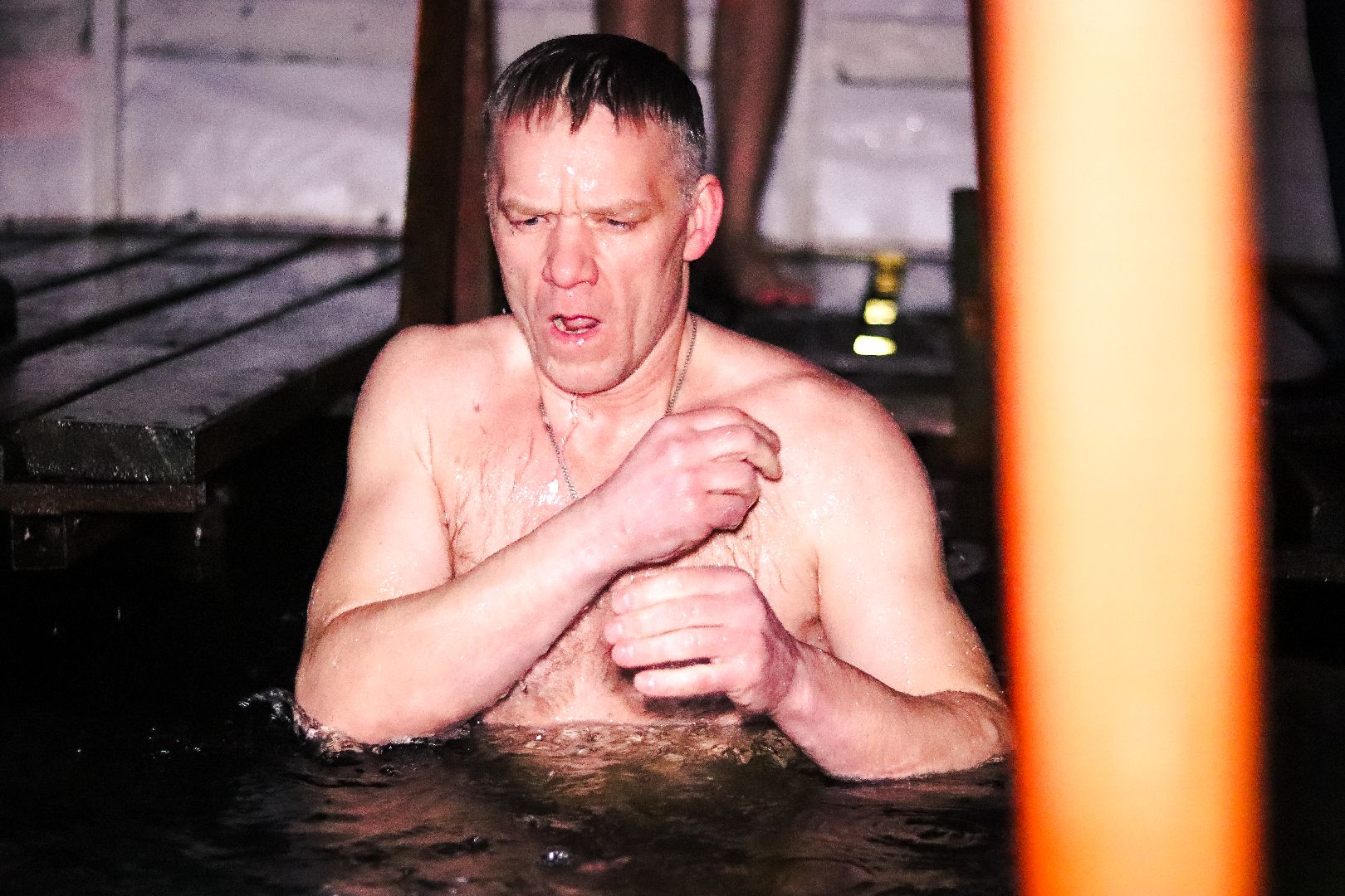 Клин, общество, крещенские купания, праздники, купель, вертикалки,