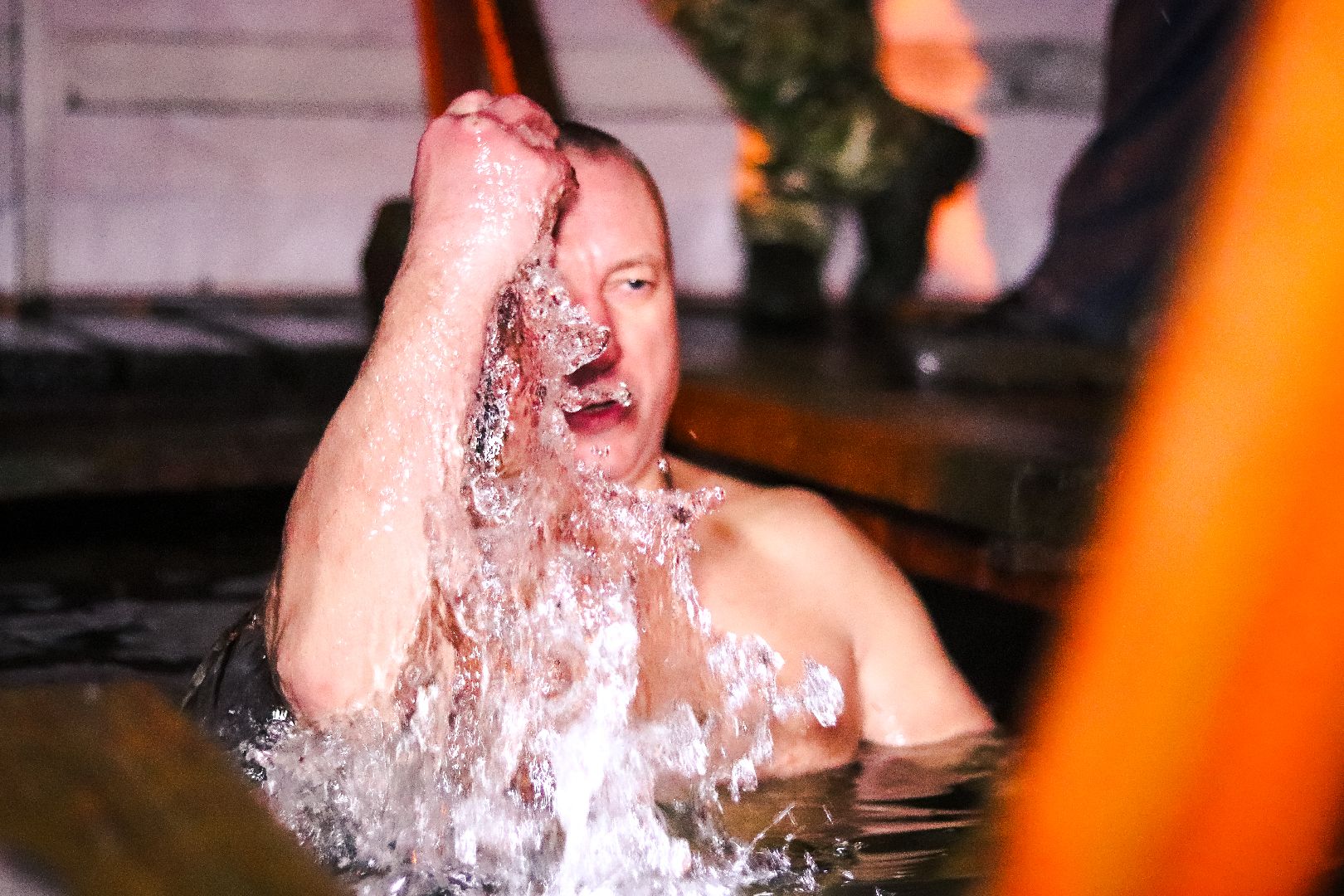 Клин, общество, крещенские купания, праздники, купель, вертикалки,