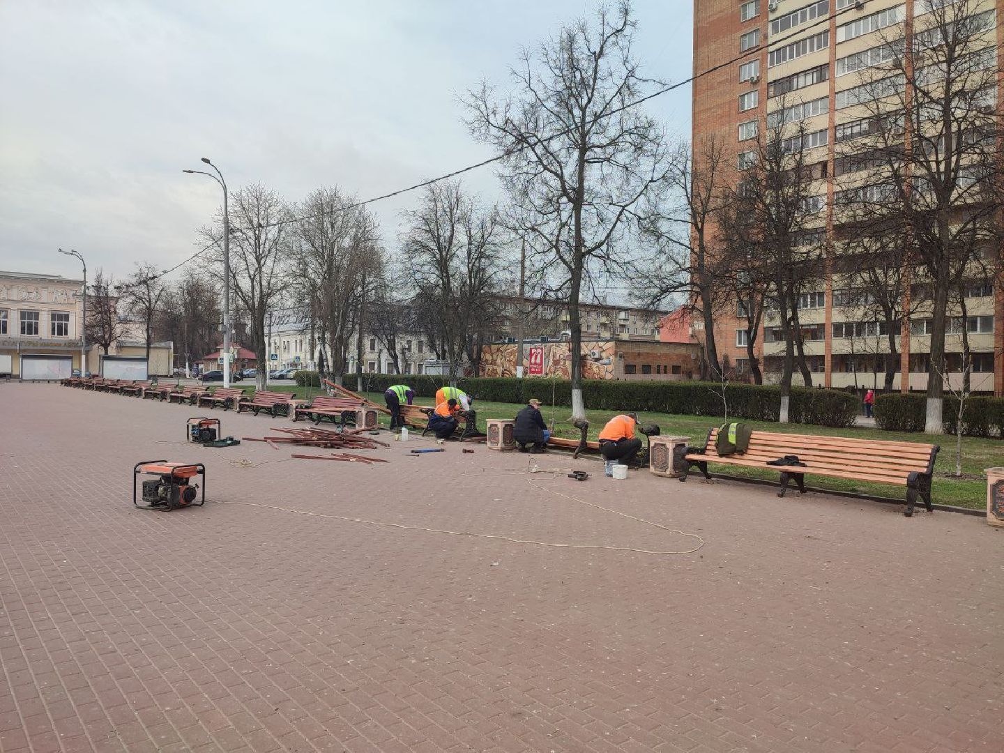 Подольск, благоустройство, скамейки