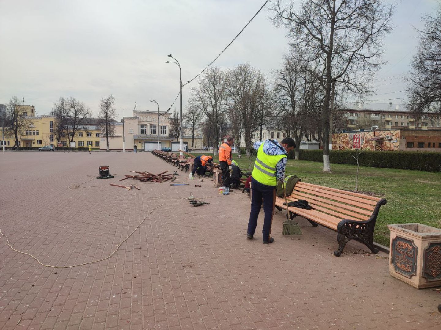 Подольск, благоустройство, скамейки