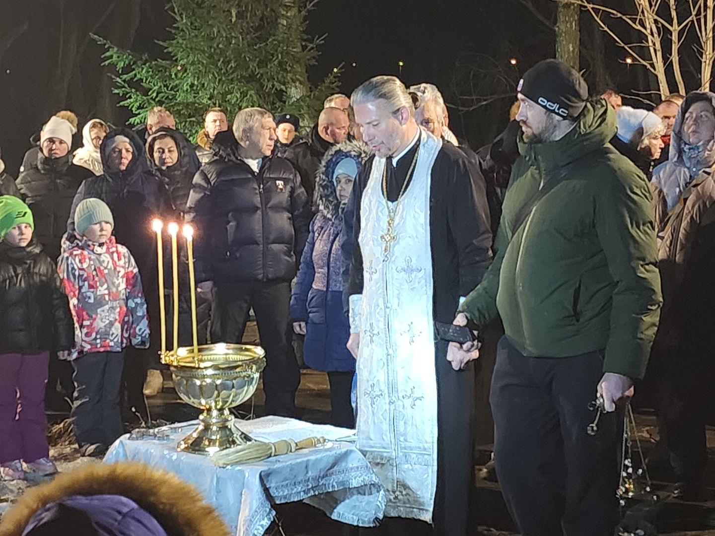 Зарайск, Белый колодец, Крещенские купания, вертикалки