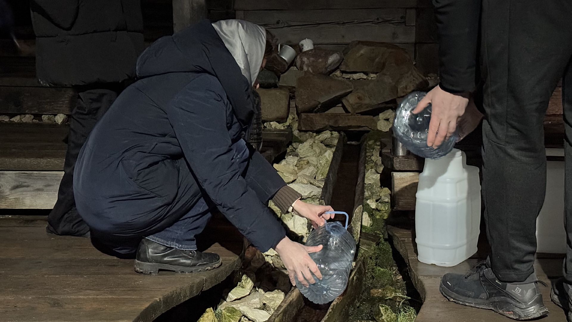 Зарайск, Белый колодец, Крещенские купания, вертикалки