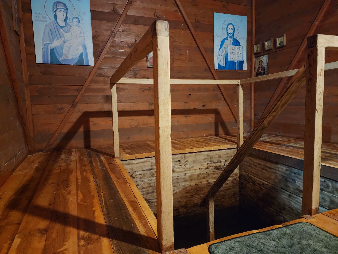 Зарайск, Белый колодец, Крещенские купания, вертикалки