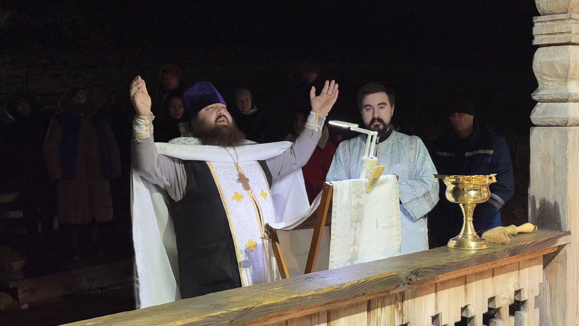 Зарайск, Белый колодец, Крещенские купания, вертикалки