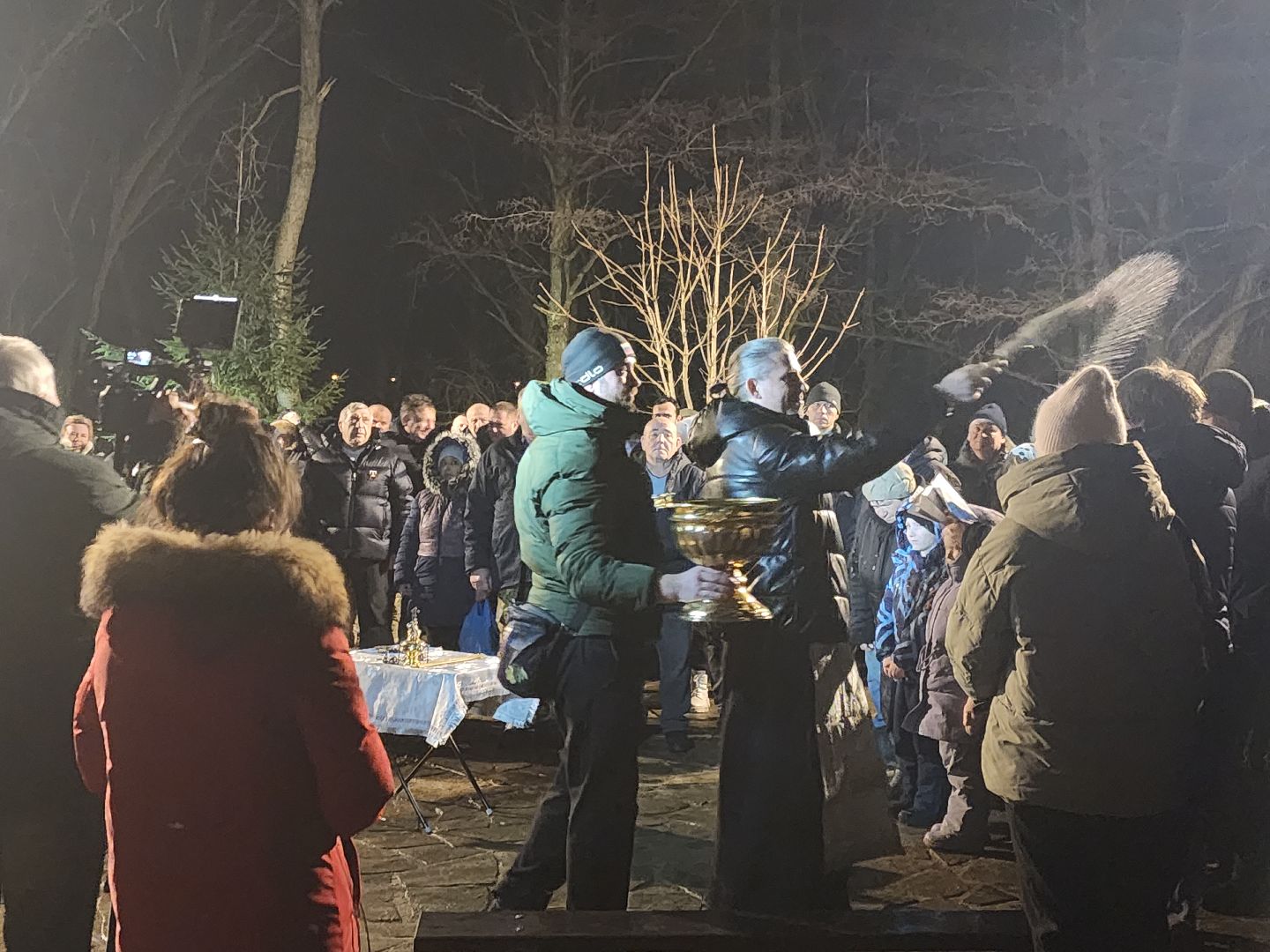 Зарайск, Белый колодец, Крещенские купания, вертикалки