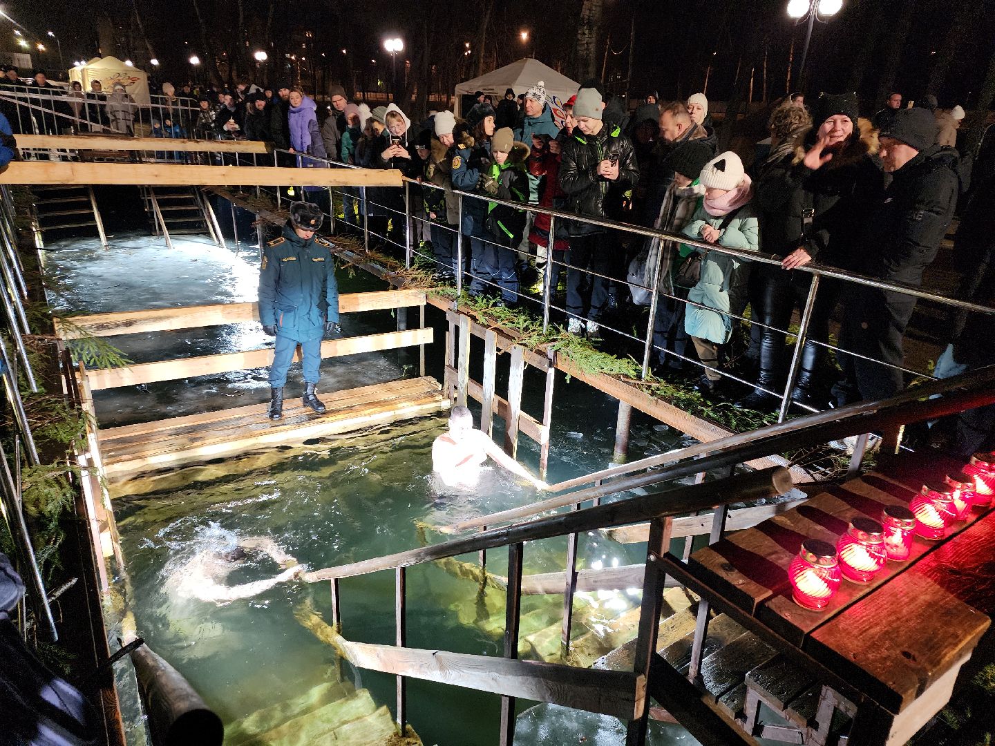 серпухов, подмосковье, крещение, парк Жемчужина, вертикалки,