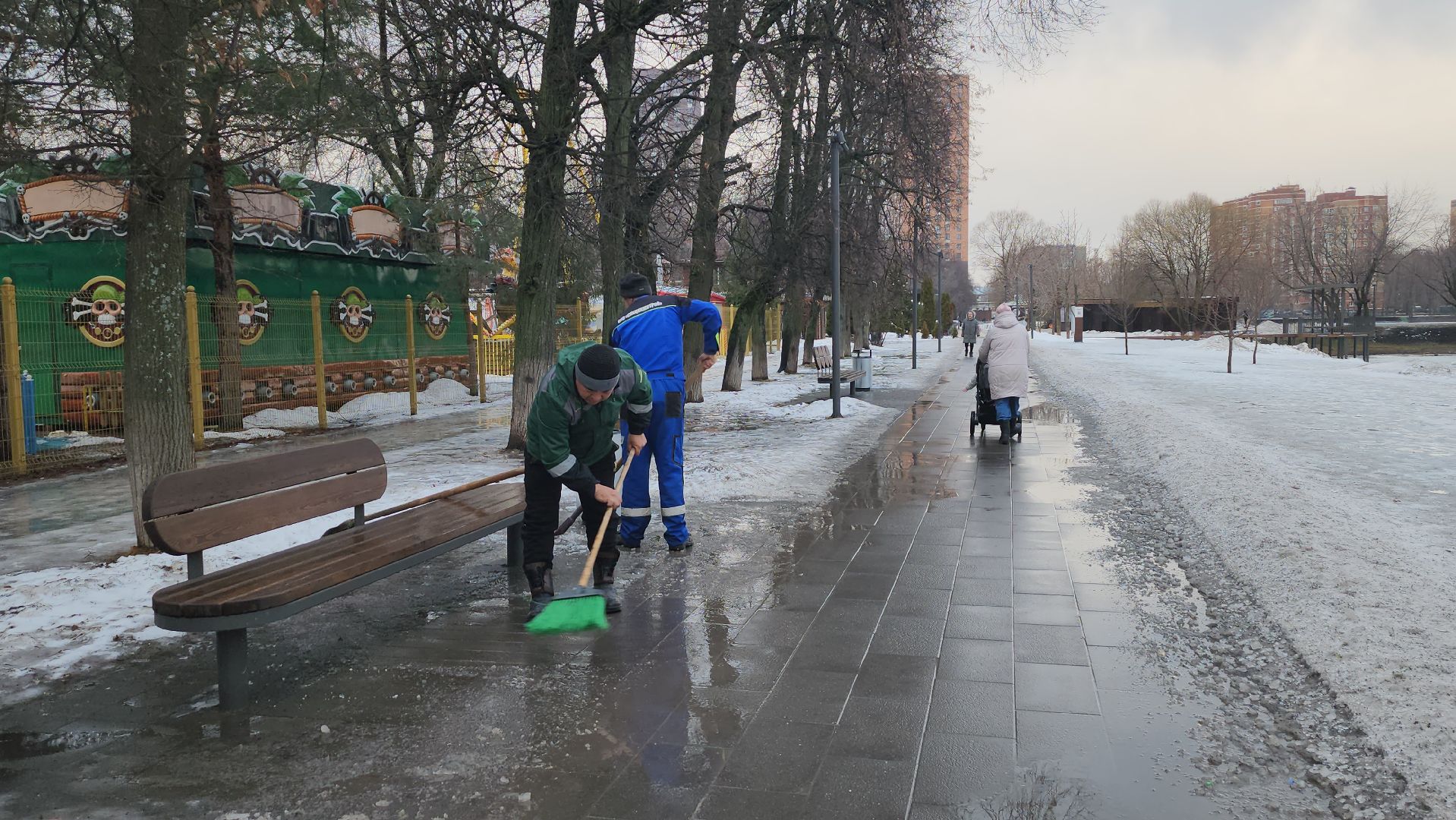 Люберцы, наташинский парк, гололед, реконструкция, вертикалки,