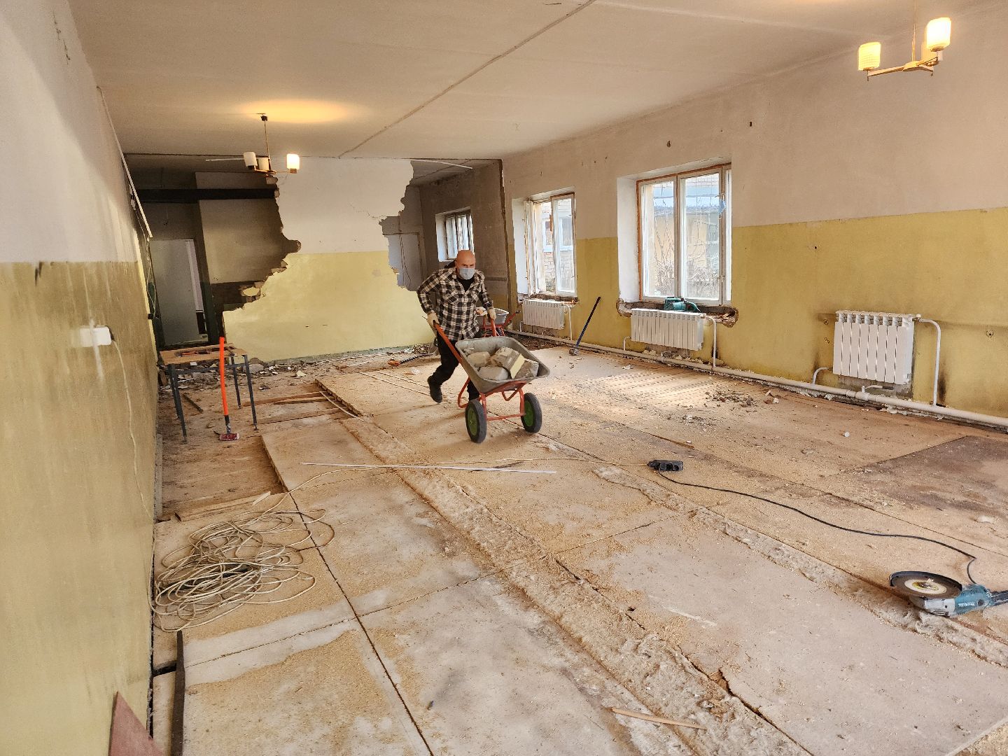 капитальный ремонт, детский сад колюбакино, Руза, Строительство, рузский округ, вертикалки,