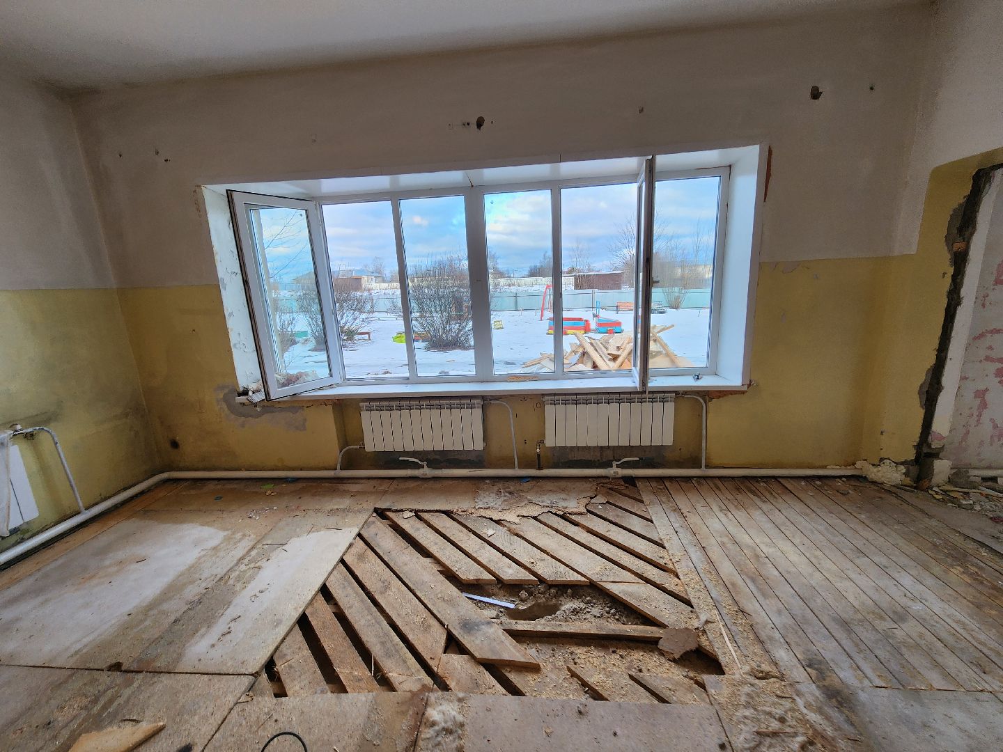 капитальный ремонт, детский сад колюбакино, Руза, Строительство, рузский округ, вертикалки,