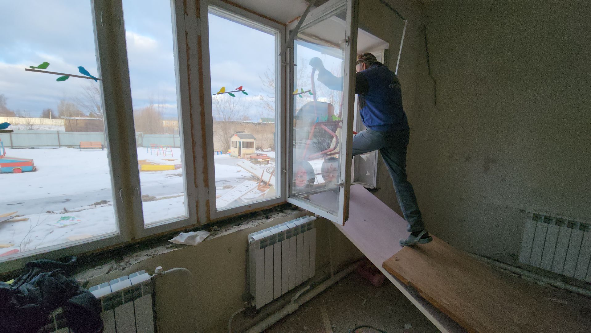 капитальный ремонт, детский сад колюбакино, Руза, Строительство, рузский округ, вертикалки,