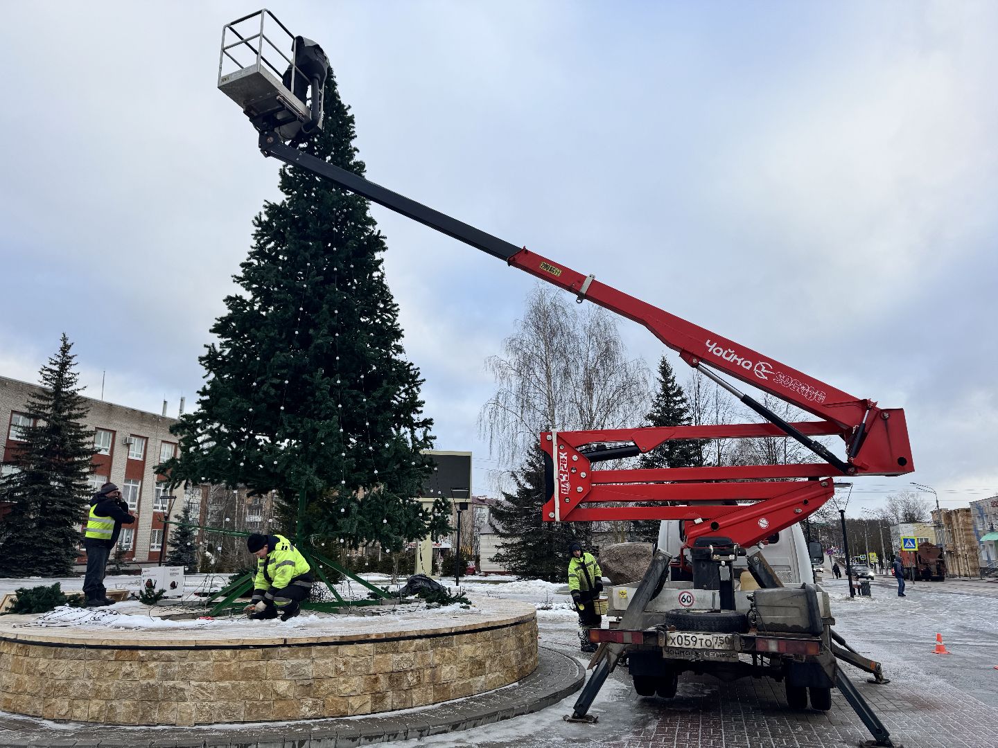 шаховская, разборка елки, ёлка, благоустойство, вертикалки,