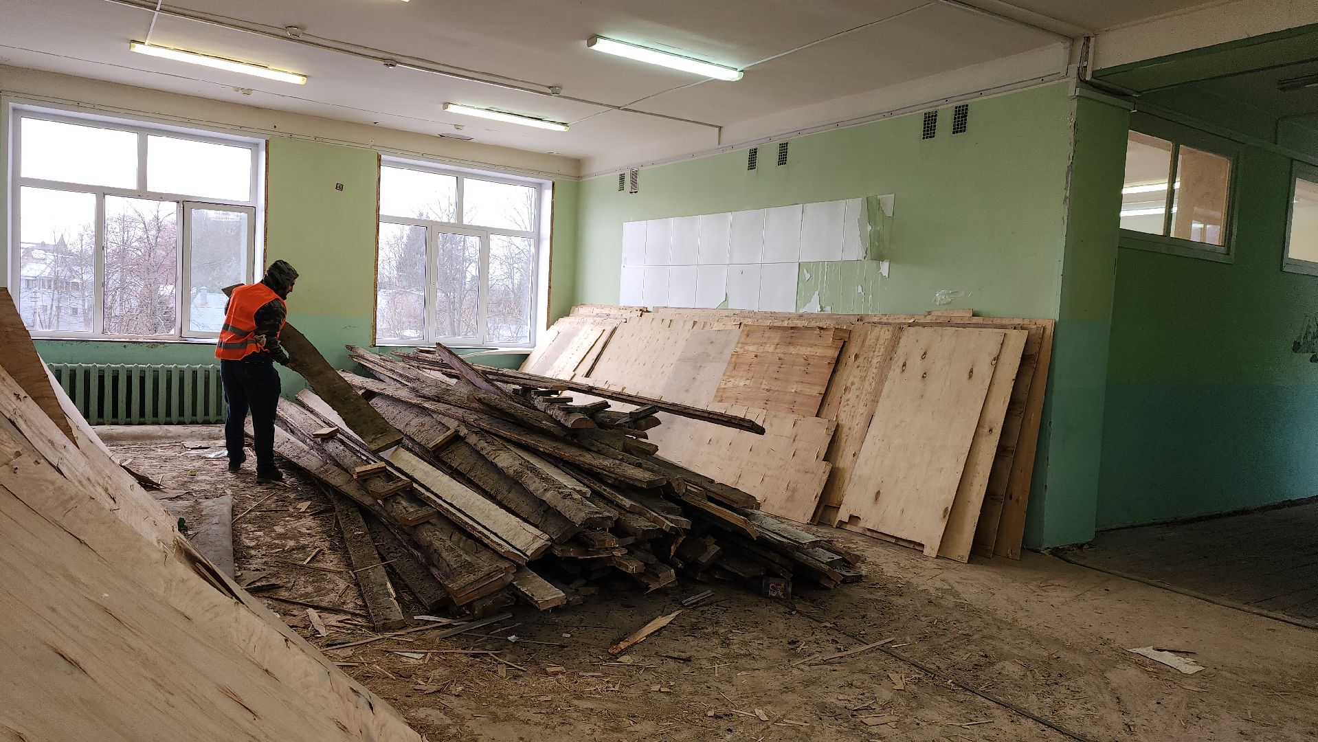 школа, капитальный ремонт школы, истра, вертикалки,