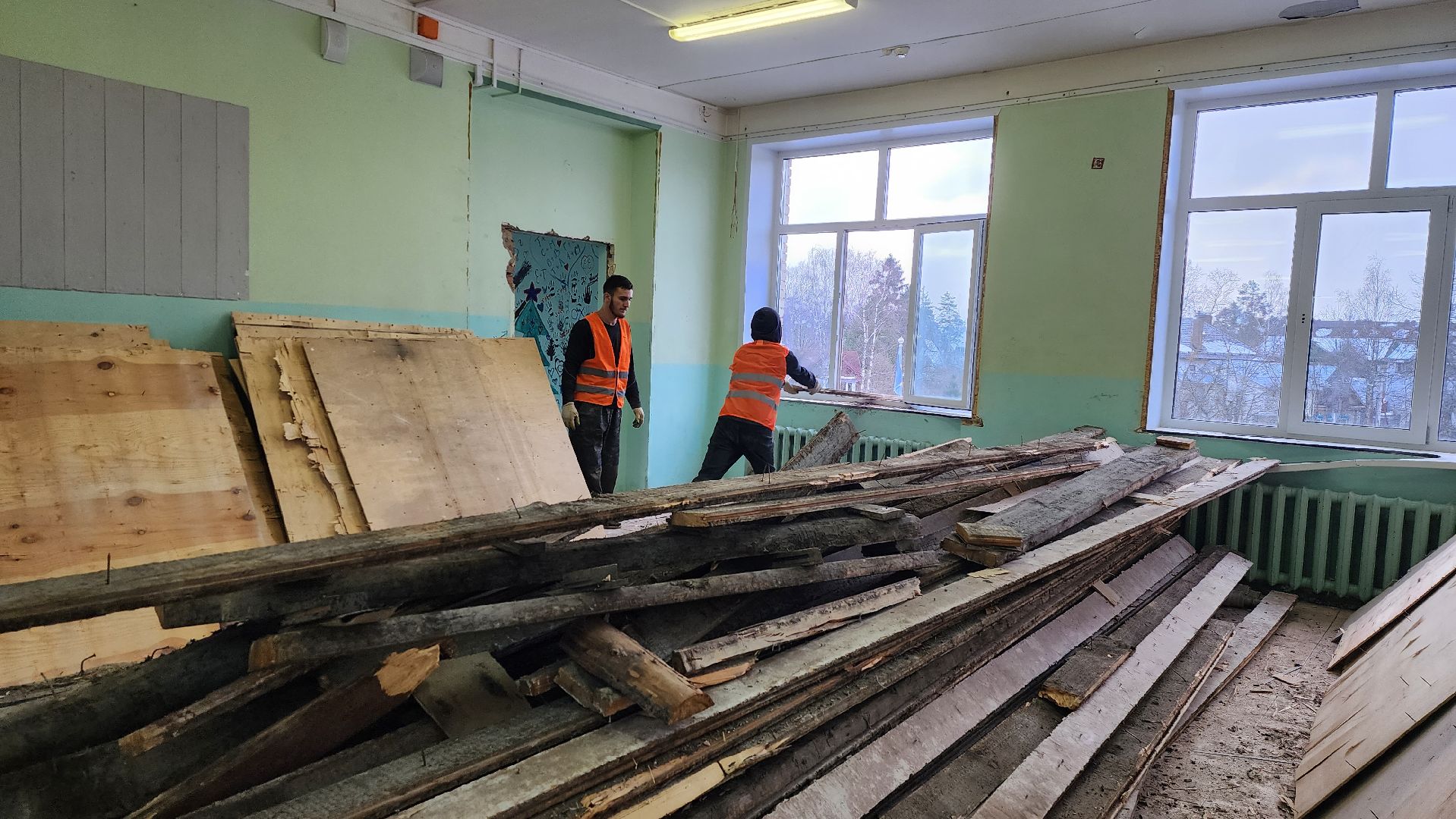 школа, капитальный ремонт школы, истра, вертикалки,