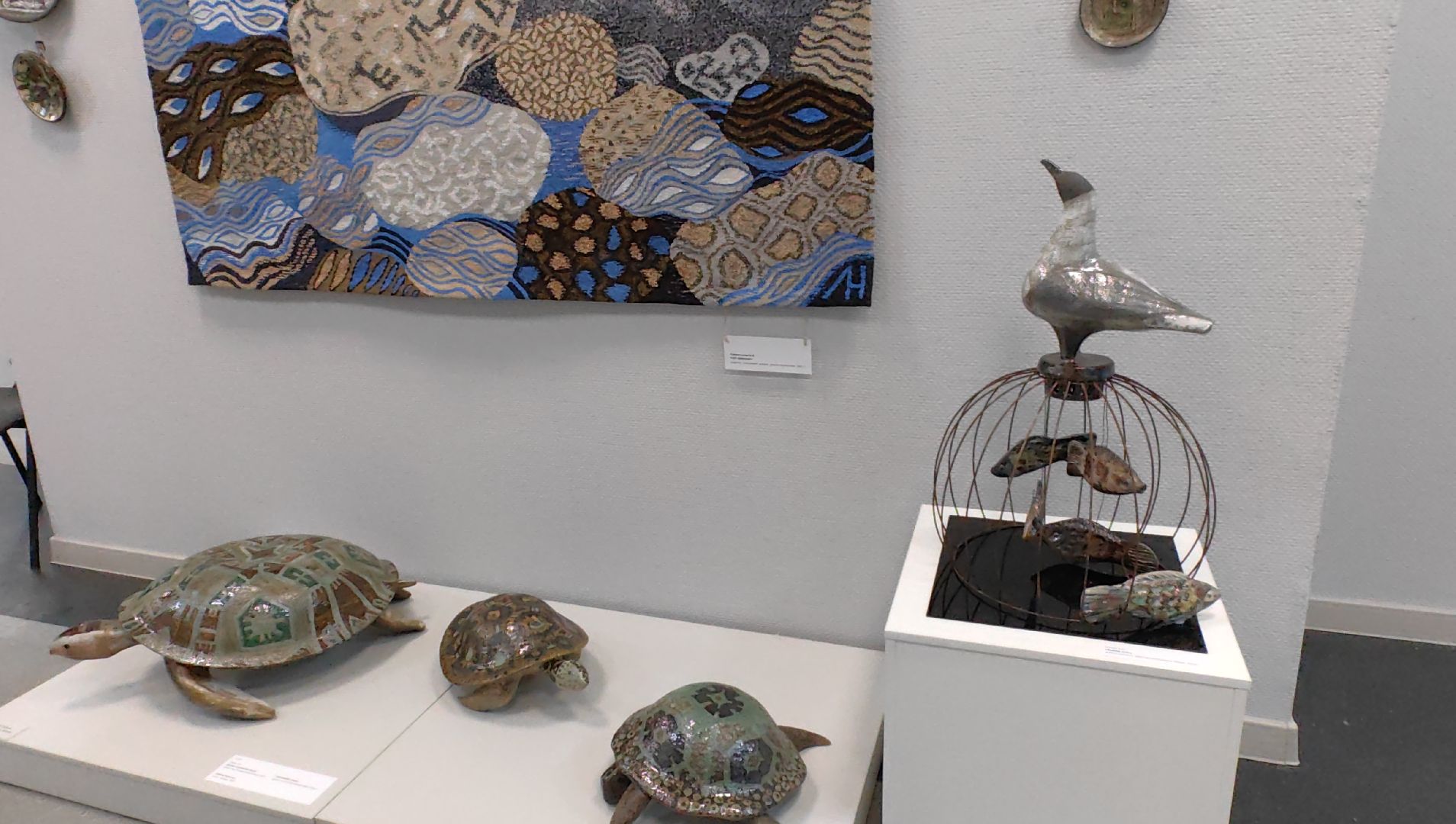 черепахи, сова, выставка, керамика, гобелен, природа, музей,