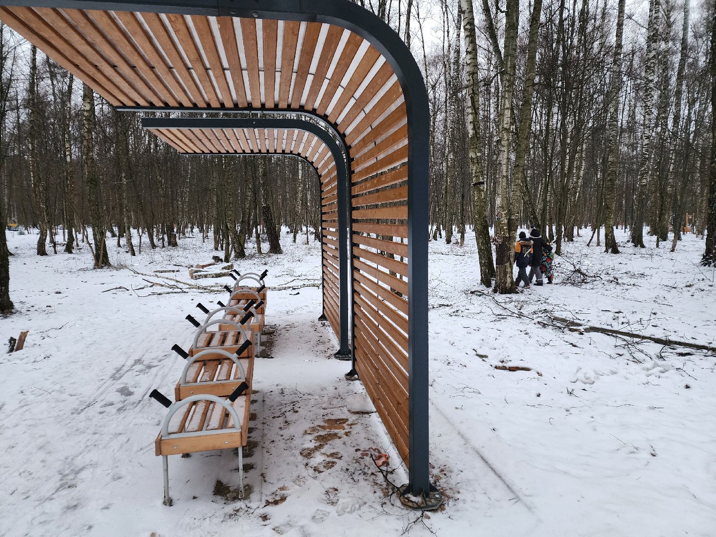 Чехов, микрорайон Губернский, лесопарк, зона отдыха, благоустройство, тренажёры, вертикалки,