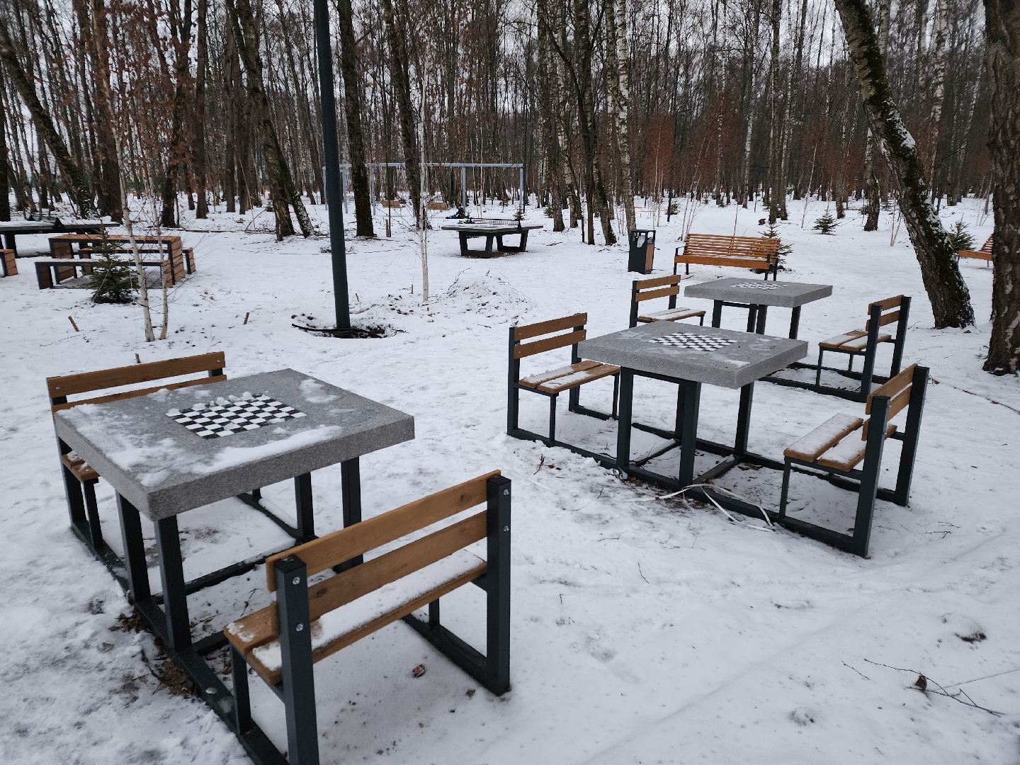 Чехов, микрорайон Губернский, лесопарк, зона отдыха, благоустройство, тренажёры, вертикалки,