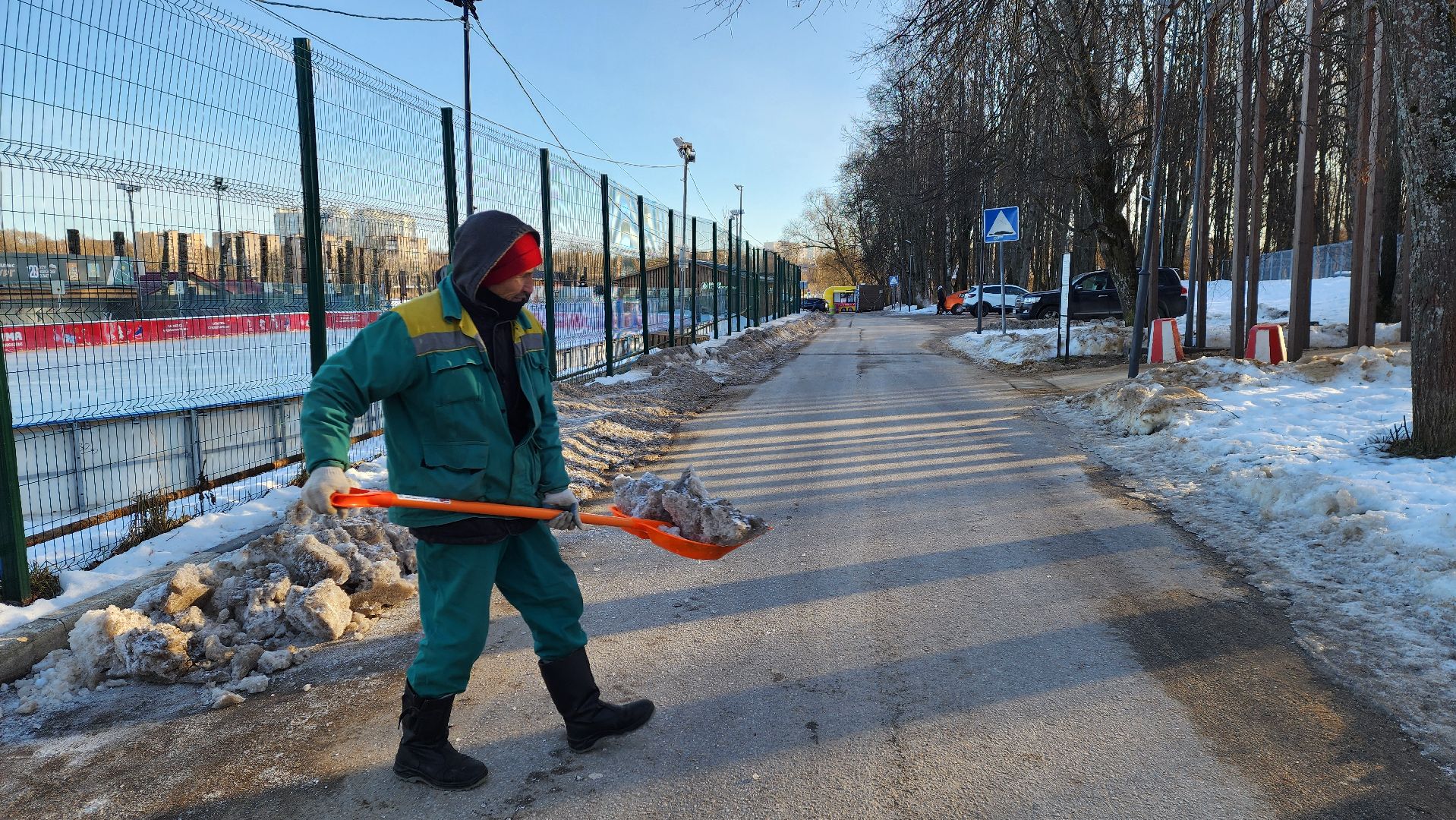 солнечногорск, вертикалки, уборка наледи, парк,